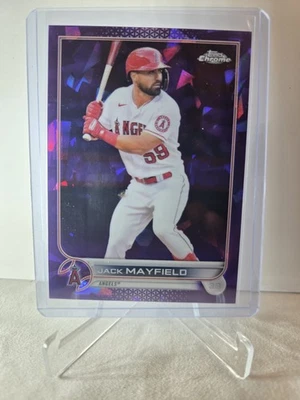 2022 Topps Chrome Sapphire Edition - Jack Mayfield #614 Purple /10 - Angels - Image 1 of 2