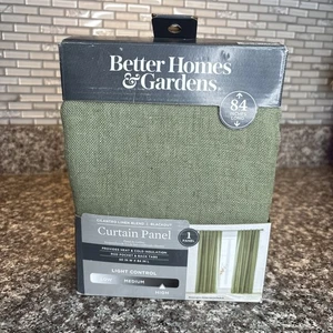 Better Homes & Gardens Blackout Curtain 1 Panel - 53 X 84 - Cilantro Linen Blend - Picture 1 of 7