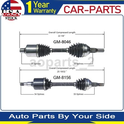 2 ejes delanteros TrakMotive CV eje articulado para Buick Riviera 1996 Foto 1 de 3