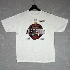 VTG Reebok Miami Heat T Shirt White 2006 NBA Champions Official Fan Gear - Picture 1 of 11