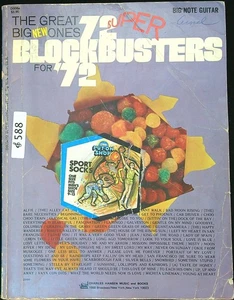 The Great Big New Ones Super Blockbusters For 72 Big Note Guitar 1972 588a - Imagen 1 de 16