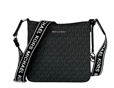 MICHAEL KORS JET SET TRAVEL SMALL SHOULDER MESSENGER BAG MK BLACK - Image 1 of 4