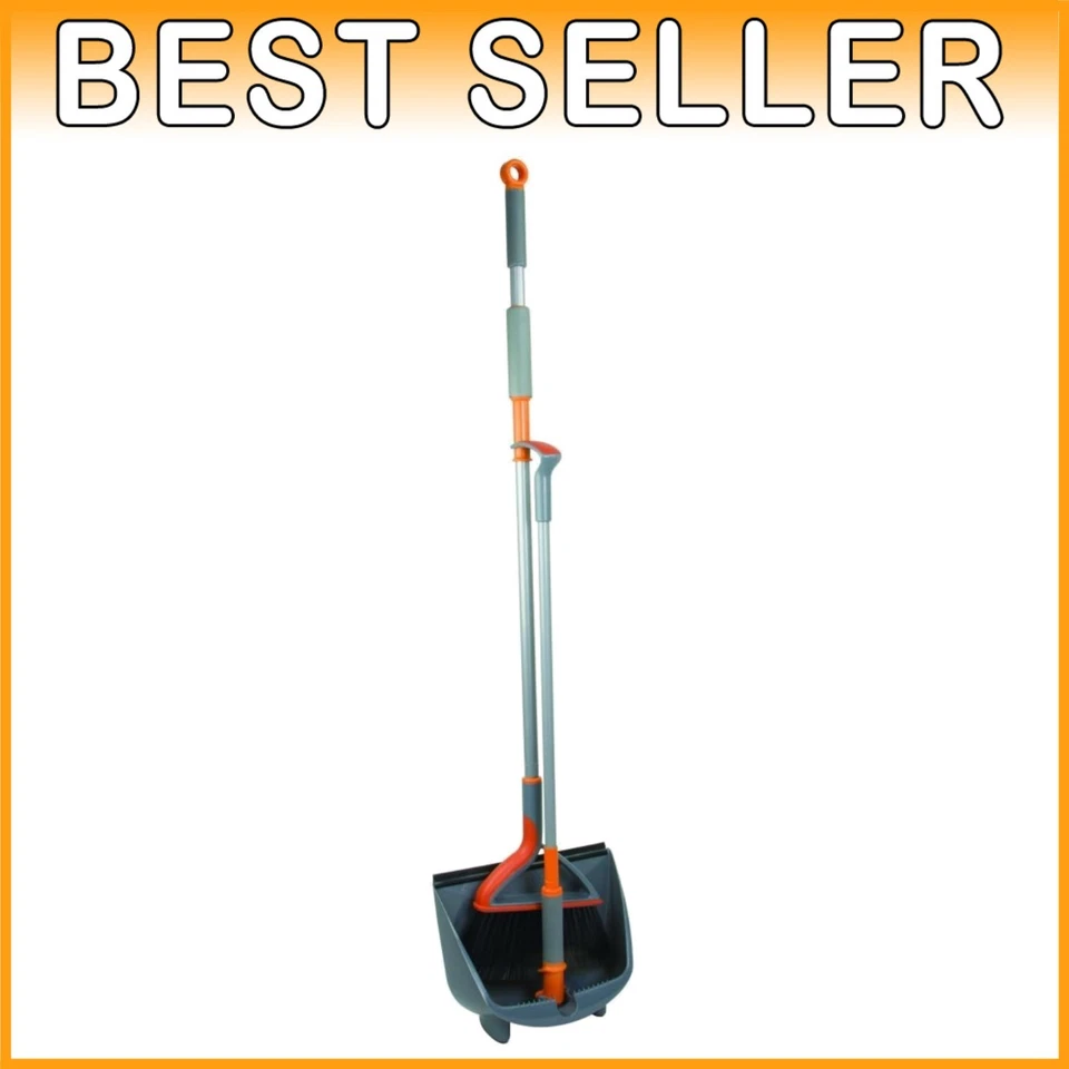 Casabella Quick N Easy 1 Count Upright Sweep Set Graphite/orange