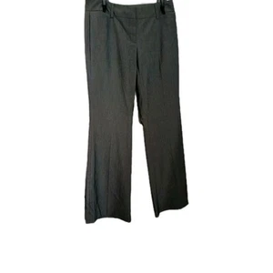New York & Company Dress Pants Women Tall 4 Grey Stretch Flat Front Wide Leg Y2k - Picture 1 of 8