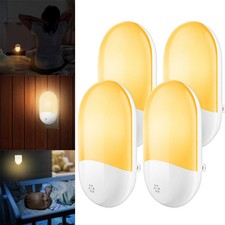 LED PIR Motion Sensor Night Light Bathroom Porch Lamp Lighting Bulb Plug In EU