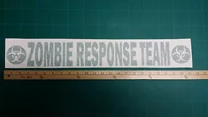 Pegatina de vinilo de 24" pulgadas Zombie Response Team varios colores - Imagen 1 de 1