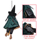 Hanging Witch Dolls Scary Animated Ghost With Voice Control Prop Black