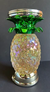Bath & Body Works Lighted Glitter Water Globe Pineapple 3 Wick Candle Holder NEW - Picture 1 of 9