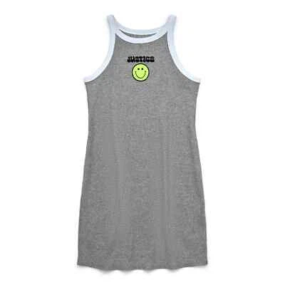 Vestido camisero gris Justice Girls cuello alto talla pequeña S debajo de la rodilla Foto 1 de 4