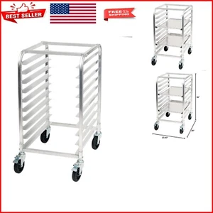 Dishwasher Safe 10-Tier Aluminum Pan Rack - Mobile Kitchen Storage Solution - Picture 1 of 4