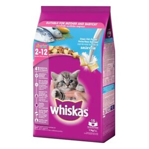 Whiskas Kitten (2-12 months) Dry Cat Food Food Ocean Fish 1.1 kg Pack New