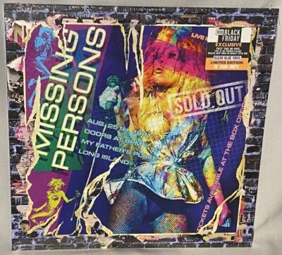 LP MISSING PERSONS Live in Long Island 1981 (BLUE Vinyl, RSD 2022) NEW MT SEALED - Image 1 of 2