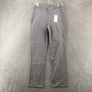 Old Navy Straight Chino Pants Youth 18 Gray Cotton Blend Mid Rise Zip Fly NEW - Picture 1 of 16