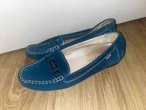 VANS Mocassini in pelle scamosciata turchese di Van Dal TLC Money carriera classica taglia 6