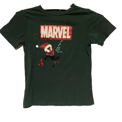 Spiderman Christmas Kids T-shirt ~Marvel~Small Graphics Front And Back - Image 1 of 3