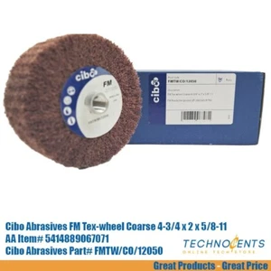 Cibo Abrasives FM Tex-wheel Coarse 4-3/4 x 2 x 5/8-11 FMTW/CO/12050 - Picture 1 of 5
