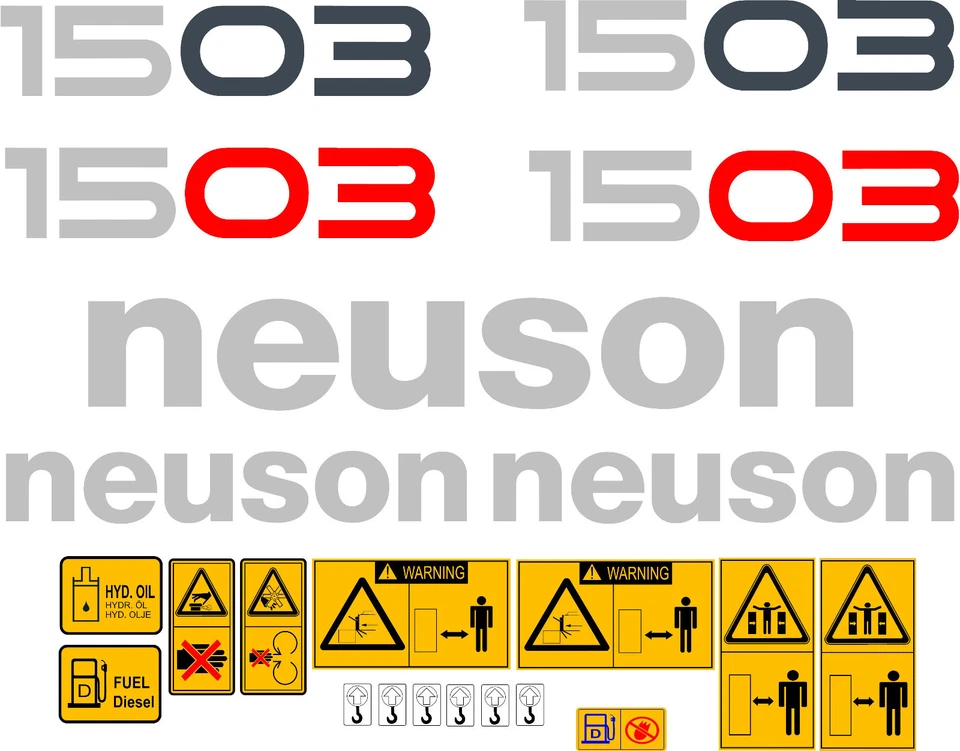 Neuson 1503 Gräber Aufkleber Aufkleber Set - Bild 1 von 1