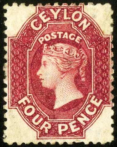 Ceylon Stamps # 50b MLH VF Scott Value $325.00 Cover