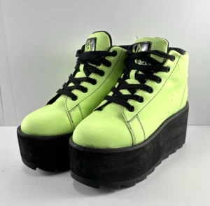 YRU Lala High Alien Glow In The Dark Platform Shoes Womens US Size 6 Goth Rave - Picture 1 of 7