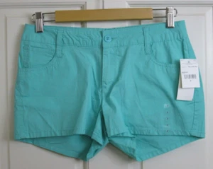 NWT City Streets Green Casual Shorts Juniors Size 7 Waist 29 Stretch 9-29296 - Picture 1 of 4