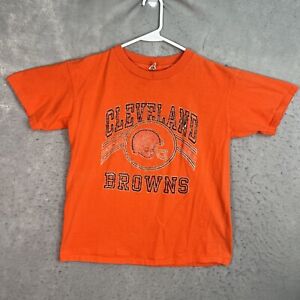 Vintage 90s Champion Cleveland Browns NFL T Shirt Adult Large Orange Mens