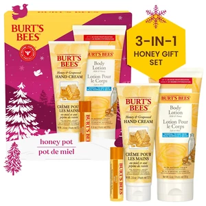 Burt's Bees Honey Pot Gift Set, Lip Balm, Body Lotion and Hand Cream, 1 Gift Set - Picture 1 of 5