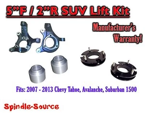 5" / 2" Lift Kit Spindle FOR 2007 - 2013 Chevy Suburban Tahoe Avalanche 1500 - Picture 1 of 1