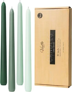 Viyffo Taper Candles 10 Inch Green Set of 4 10 Inch-4 Count, Gradient  - Picture 1 of 7