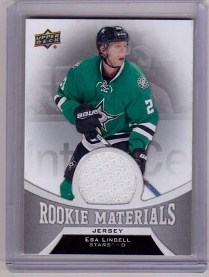 ESA LINDELL 16/17 Upper Deck UD Rookie Materials Jersey #RM-EL Hockey Card - Image 1 of 2