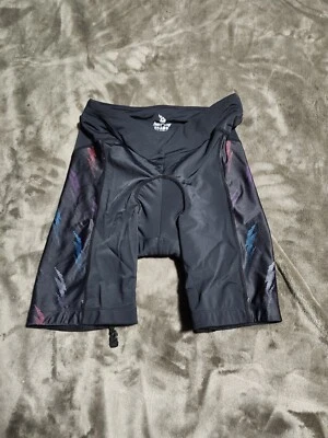 Pantalones cortos de ciclismo Beray para mujer medianos negros mezcla de spandex acolchados Foto 1 de 4