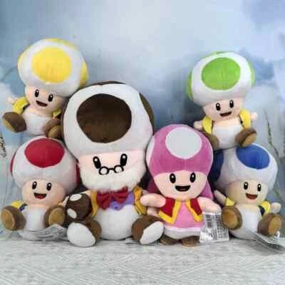 6 Styles Super Kinopio Mushroom Toad Toadette Ette Grandpa Stuffed Animal Plush - Image 1 of 4