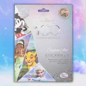 DISNEY 100 CRYSTAL ART STICKER PACK - NEW - 3 STICKERS + CRYSTALS - Picture 1 of 3