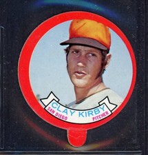 1973 TOPPS CANDY LIDS  CLAY KIRBY  SAN DIEGO PADRES  25967
