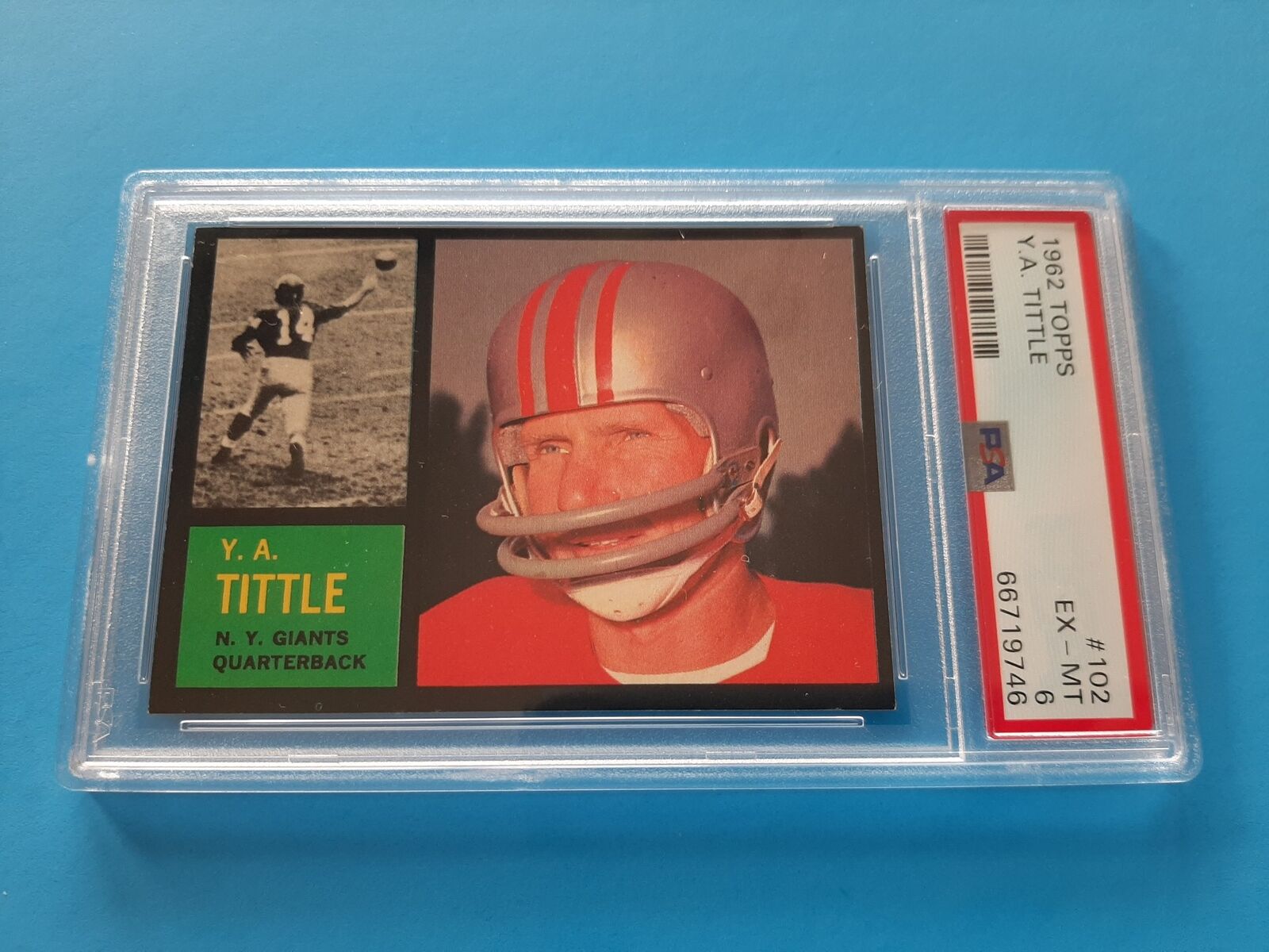 1962 Topps Y.A. Tittle #102 N.Y. Giants HOF PSA 6