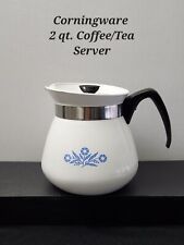 Vintage Corningware CORNFLOWER Coffee/Tea Pot Server  2 Qt. 64oz 8 Cup