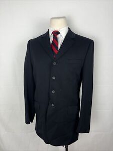 French Connection Men's Black Solid Wool Blazer 40R $595