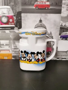 Vintage Walt Disney World Mickey Mouse Keramik Tasse Becher mit Antirutsch Boden - Bild 1 von 6
