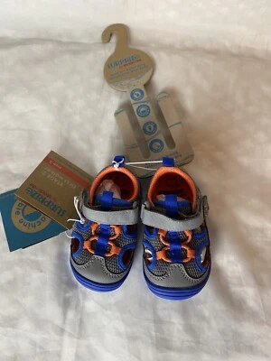 全新 婴儿 男孩 蓝色和灰色 Surprize Stride Rite Erin 运动鞋 尺码 3 — 第 1/4 张图片