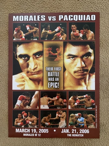 Manny Pacquiao vs Erik Morales 2 Official/Original Rare On-Site Poster 2006 Cover
