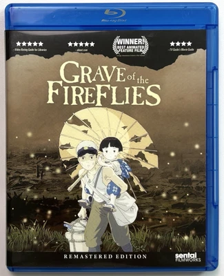 GRAVE OF THE FIREFLIES (1988) Blu-ray STUDIO GHIBLI Sentai Filmworks LIKE NEW - Image 1 of 4