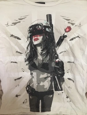 t shirt Donna Guerra Fucile Woman War - Imagen 1 de 4