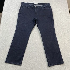 Jeans Levis para mujer 20W 40x28 clásico recto elástico lavado oscuro denim occidental - Imagen 1 de 18