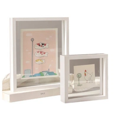 For Wall Hanging or Tabletop Floating Frame with Double Glass for Photo Display - Image 1 of 4