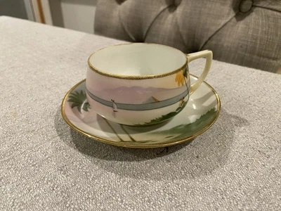 Nippon Bone China Tea Cup & Saucer - Image 1 of 3