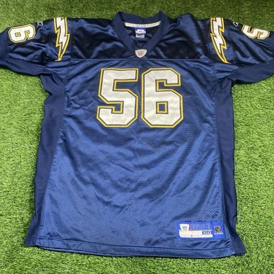 Camiseta de fútbol americano Shawn Merriman San Diego Chargers para hombre 50 cosida Reebok NFL  Foto 1 de 4