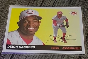 2020 Topps Archives Baseball DEION SANDERS Base Card #41 Cincinnati Reds - Bild 1 von 2