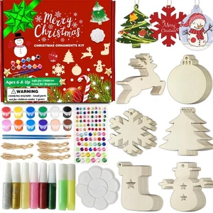 Adornos navideños de madera para manualidades, pinta tus propios adornos navideños, 60 piezas U... - Imagen 1 de 7