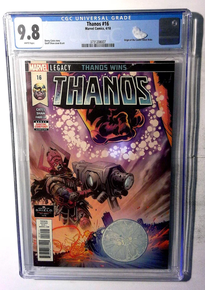 Thanos #16 2018 Marvel 9.8 CGC Graded Comic Key Issue Origin Cosmic Ghost Rider - Image 1 of 1