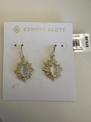 Pendientes colgantes Kendra Scott Grayson oro Sunburst, cristal nuevos con etiquetas Foto 1 de 4