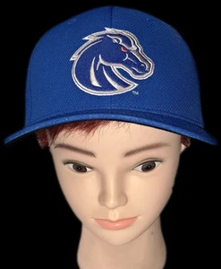 Denver Broncos Football Flex Fit Hat Blue Embroidered Logo OSFA Cap NFL Tailgate - Picture 1 of 8